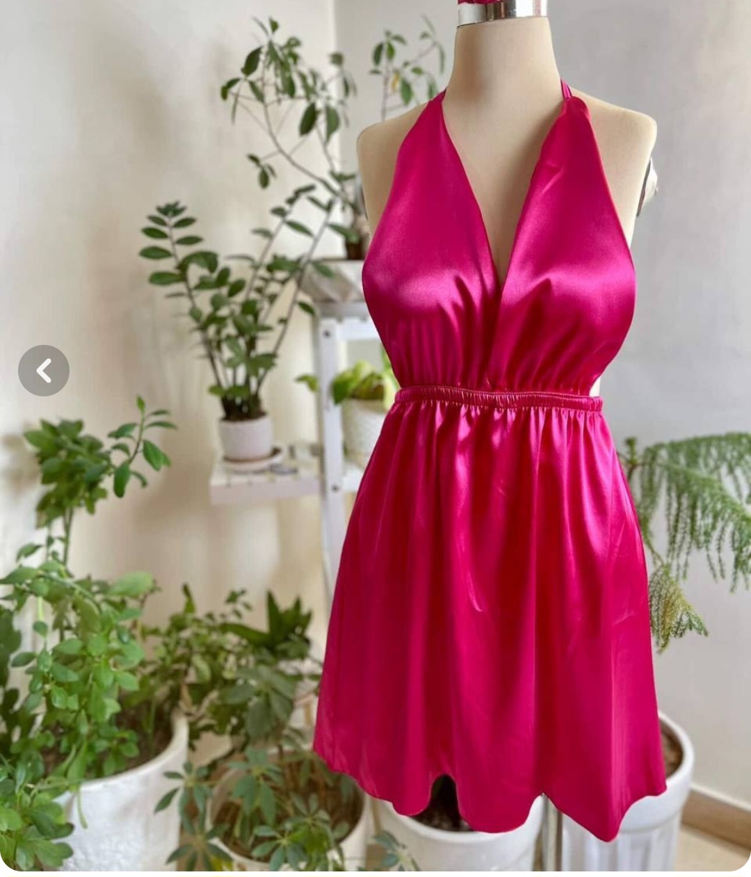 لباس خواب ساتن عروسکی پشت گردنی